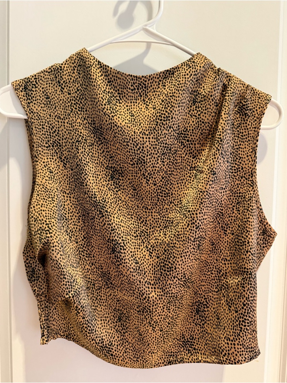 Sincerely Jules Tan and Black Cheetah Print Cropped Tank